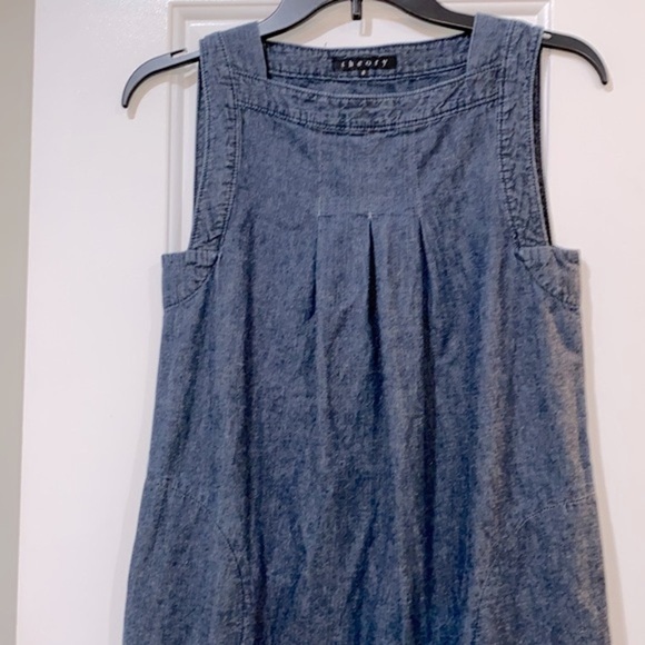 Theory vintage denim dress with pockets size 0 cotton fabric - Picture 4 of 10